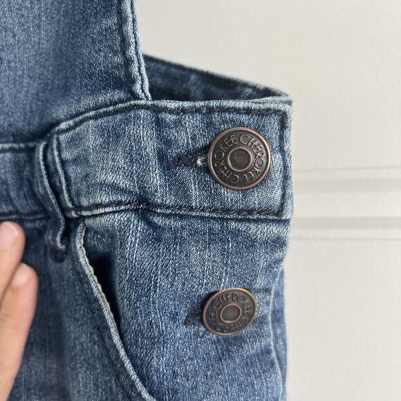 Cherokee Denim Blue Girl Short Overalls Size Large - Picture 3 of 7